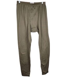 Grid Fleece Bottoms Men Sz M Long New Horizons Rehab Army Cold Weather Green